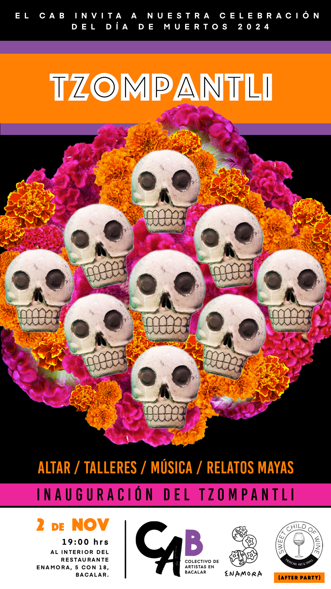 TZOMPLANTLI DIA DE MUERTOS CON CAB COLECTIVO