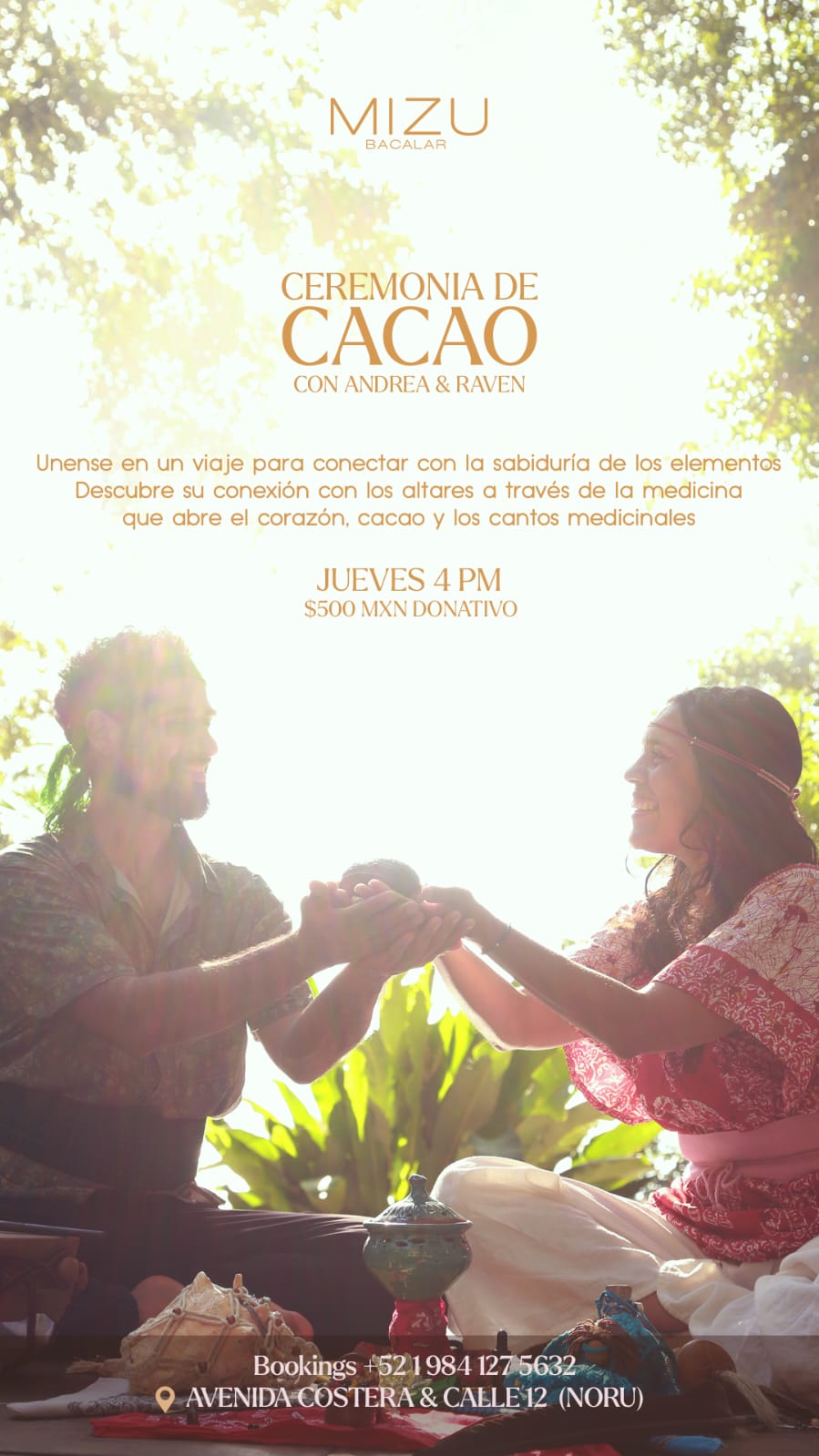 Ceremonía de Cacao con Andrea & Raven