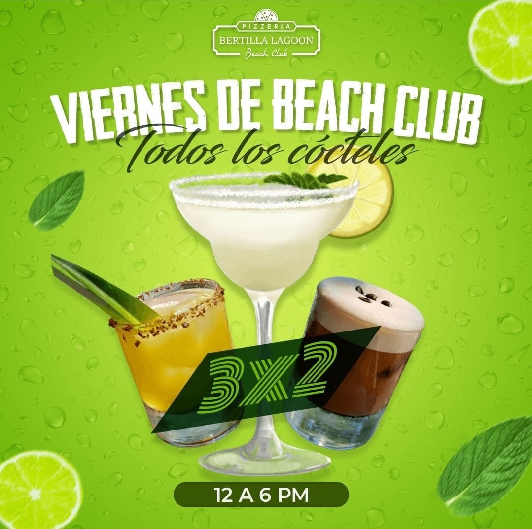 Viernes de Beach Club 3x2 cocteles